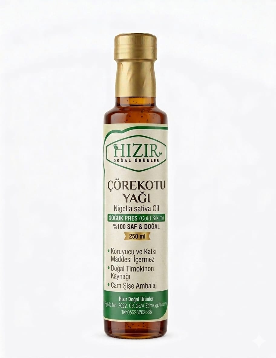 Hızır Çörekotu Yağı 250ml – Soğuk Pres, %100 Saf & Doğal