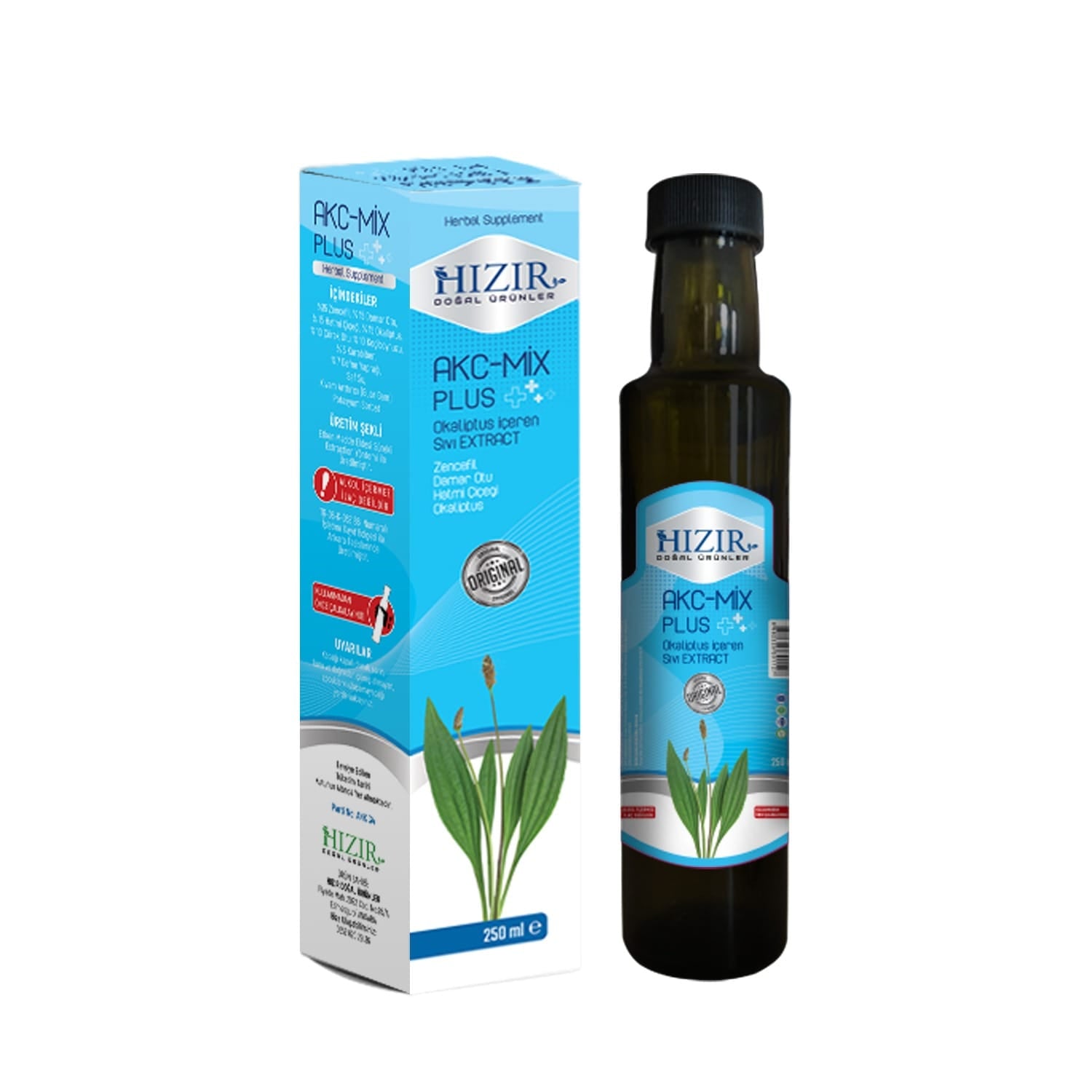 Hızır AKC-Mix Plus Ekstrakt 250ml – Zencefil, Okaliptus & Gülhatmi