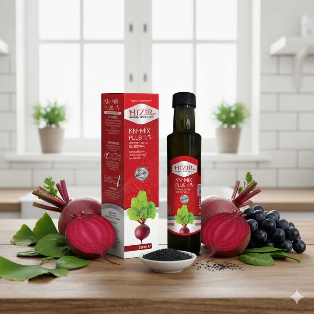 Hızır KN-Mix Plus Ekstrakt 250ml – Kırmızı Pancar, Üzüm Çekirdeği & Isırgan Otu